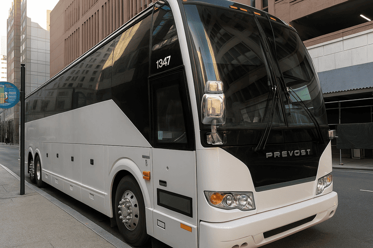 a Manteca Coach Bus Service coach bus