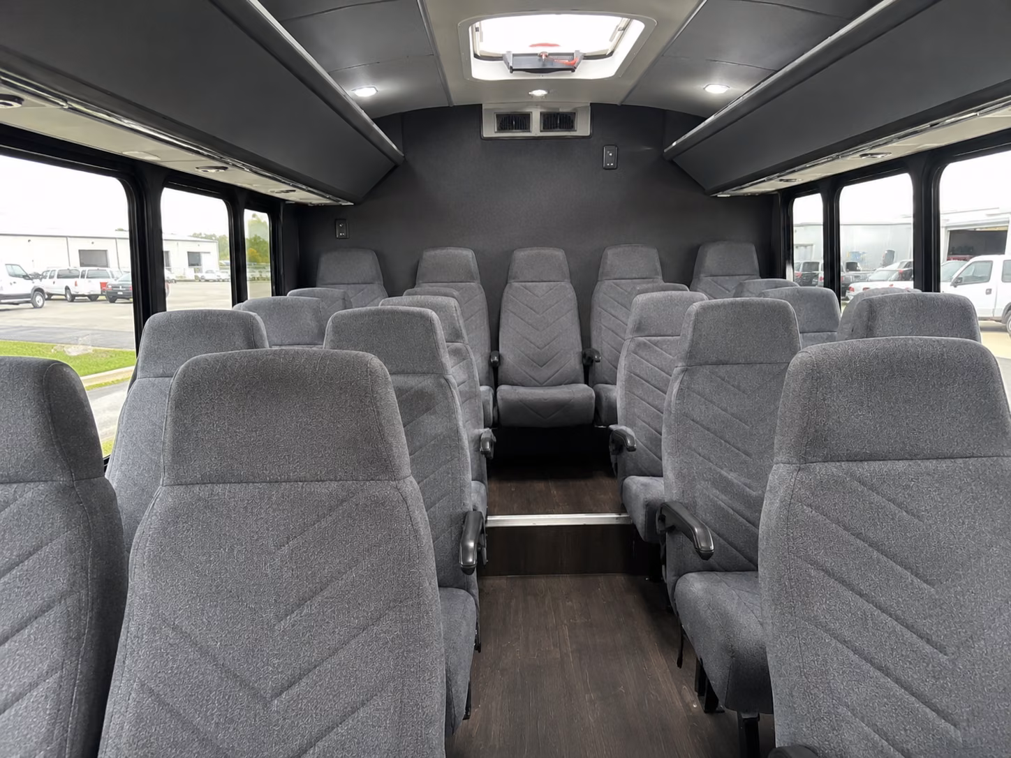 manteca 18 passenger minibus inside