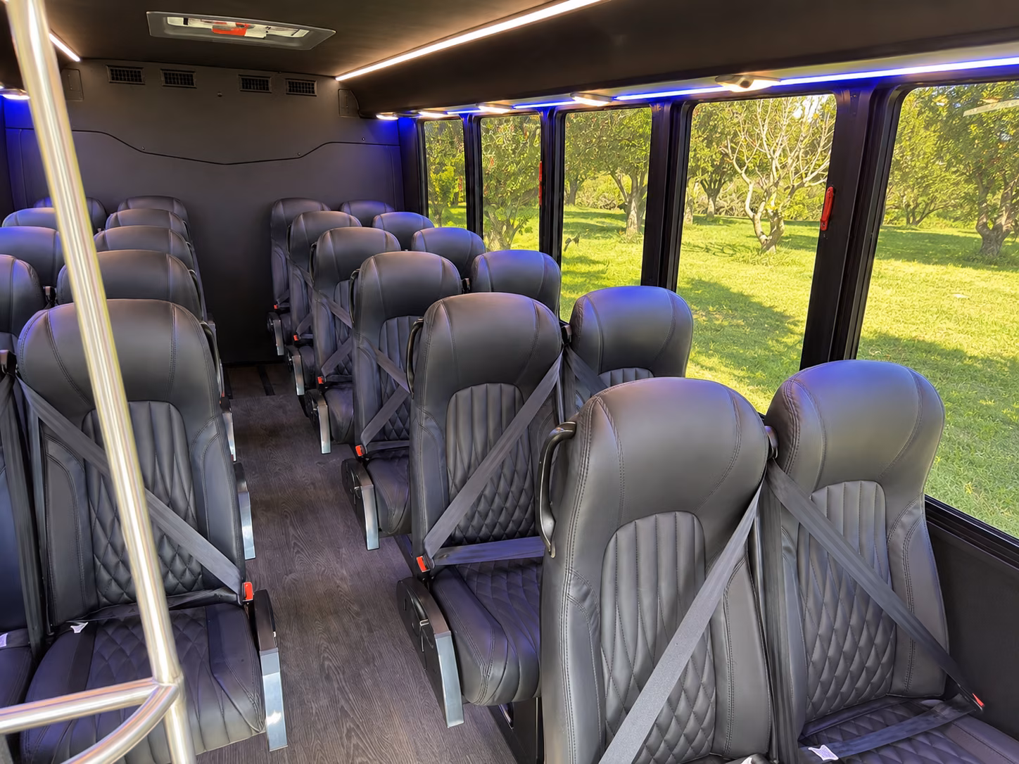 manteca 20 passenger minibus inside