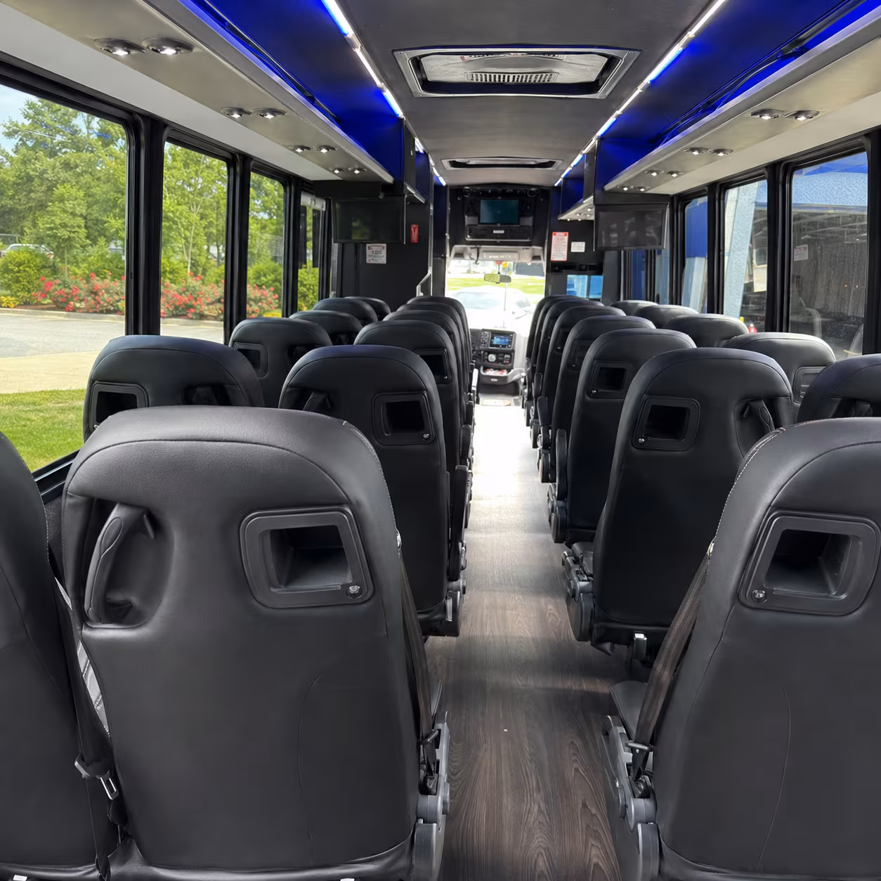 manteca 28 passenger minibus inside