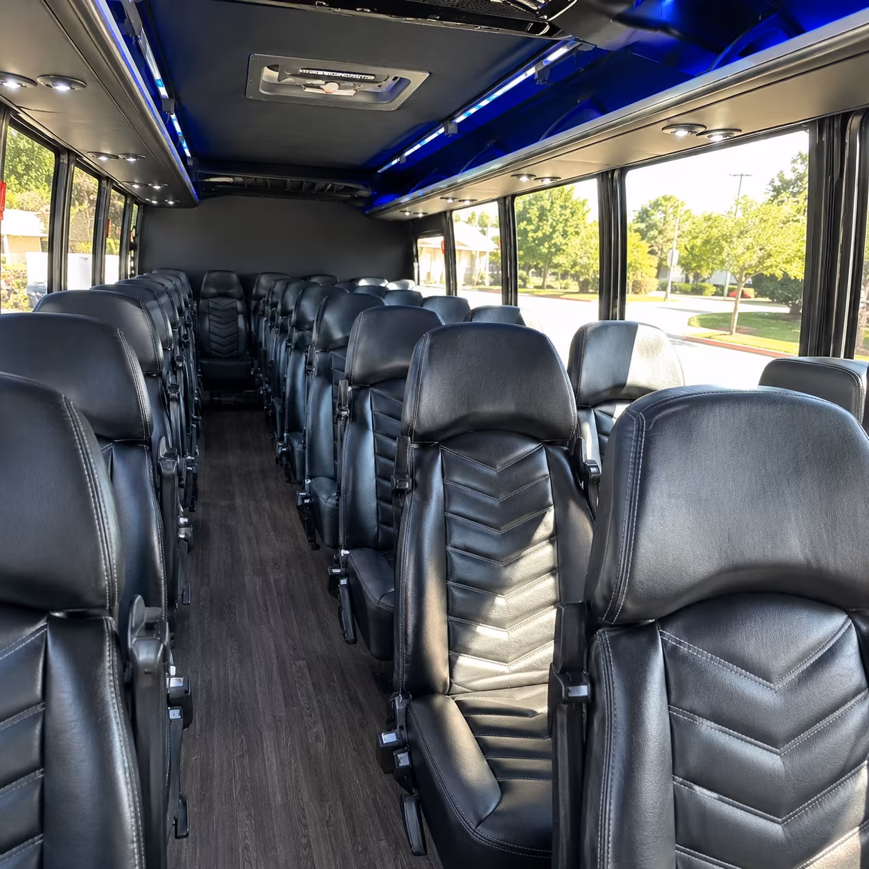 manteca 30 passenger minibus interior