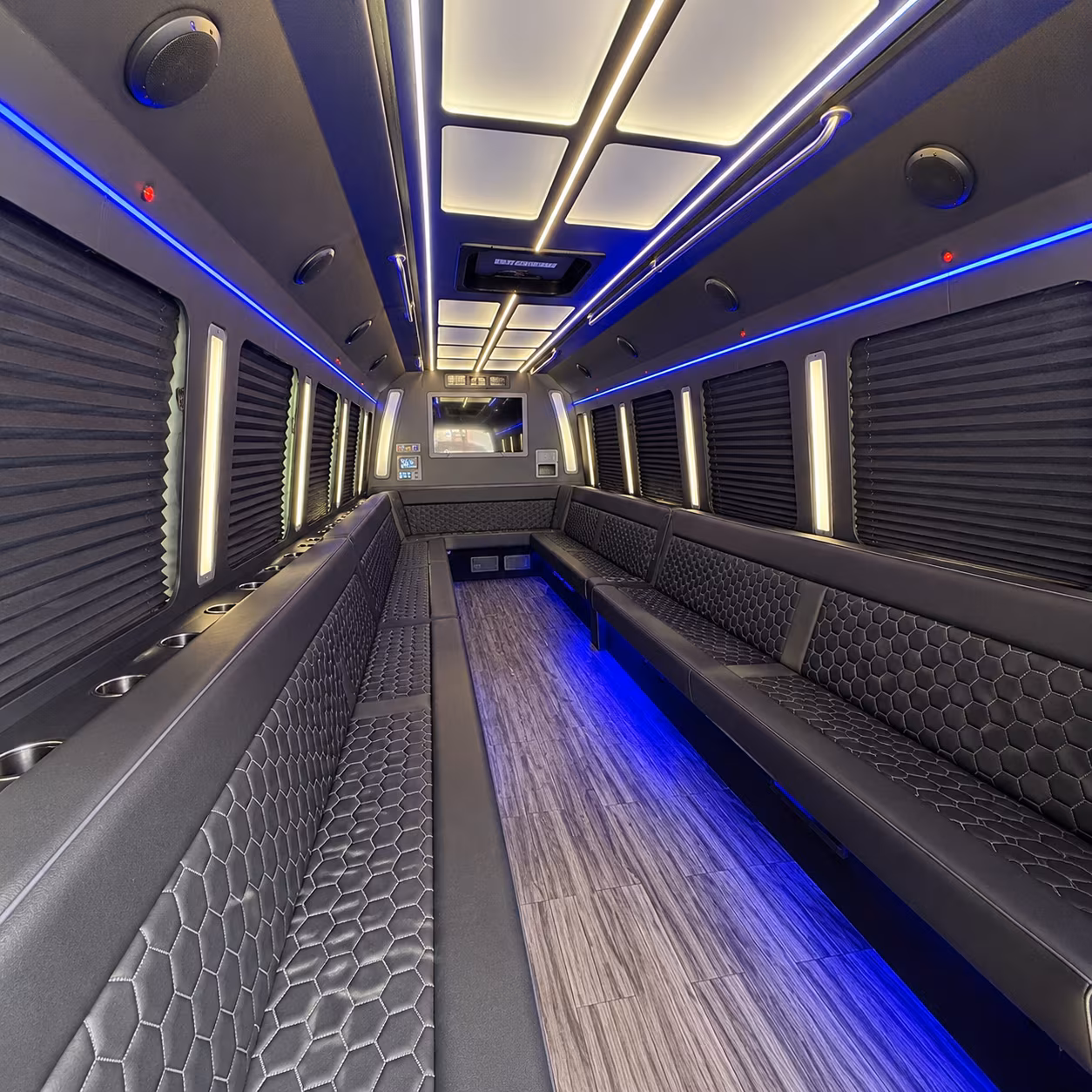 manteca party bus rental interior